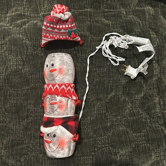 Stony Creek Glass Snowmen Ornaments & Plug-in Light Snowman Glass Lamp - NWT - Picture 12 of 13